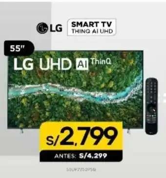 La Curacao LG - 55" Smart TV ThinQ AI UHD oferta