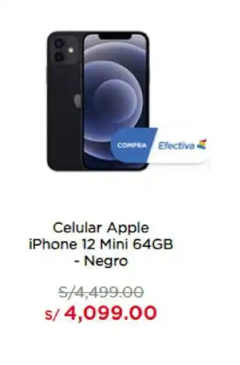 La Curacao Celular Apple iPhone 12 Mini 64GB - Negro oferta