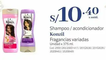 Makro Shampoo / acondicionador konzil fragancias variadas unidad x 375 ml. oferta