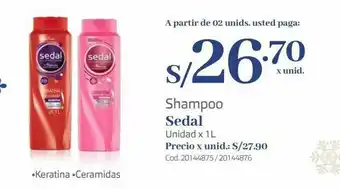 Makro Shampoo sedal unidad x 1l oferta