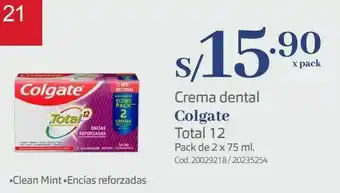 Makro Crema dental colgate total 12 pack de 2 x 75 ml oferta
