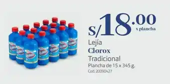 Makro Lejía clorox tradicional plancha de 15 x 345 g. oferta