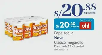 Makro Papel toalla nova clásico megarollo plancha de 12 x 1 unidad oferta