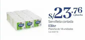 Makro Servilleta cortada elite plancha de 18 unidades oferta