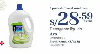 Makro Detergente líquido aro unidad x 5 l oferta