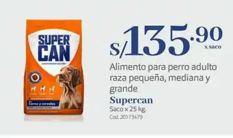 Makro Alimento para perro adulto raza pequeña, mediana y grande supercan saco x 25 kg oferta