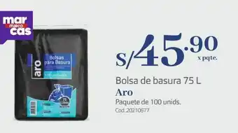 Makro Bolsa de basura 75 l aro paquete de 100 unids. oferta