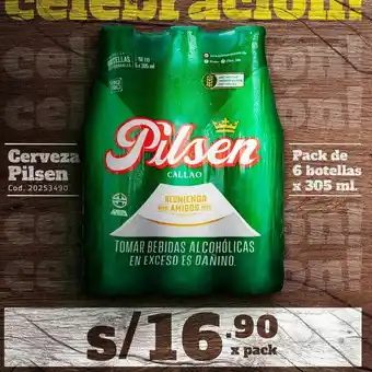 Makro Cerveza pilsen pack de 6 x 305 ml. oferta