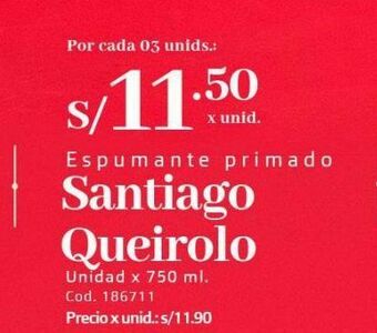 Makro Espumante santiago queirolo oferta