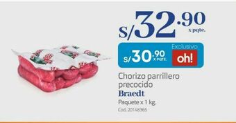 Makro Chorizo parrillero precocido braedt oferta