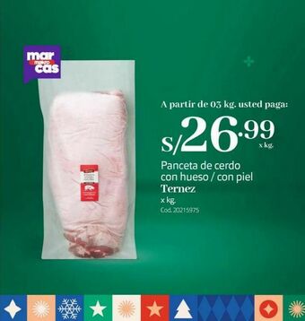Makro Panceta de cerdo con hueso / con piel ternez oferta