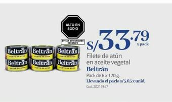 Makro Filete de atún aceite vegetal beltrán oferta