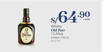 Makro Whisky old parr 12 años oferta