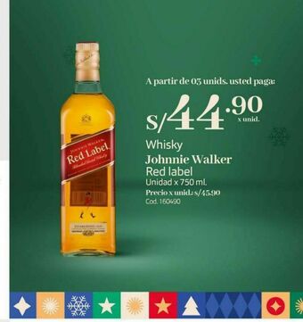 Makro Whisky johnnie walker red label oferta