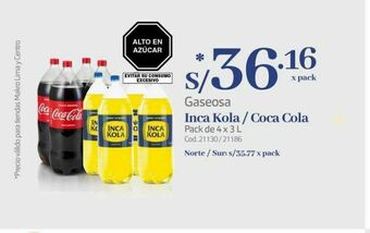 Makro Gaseosa inca kola/ coca cola oferta