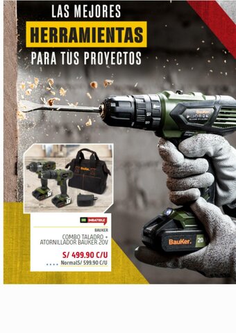 Maestro Combo Taladro + Atornillador Bauker 20V oferta