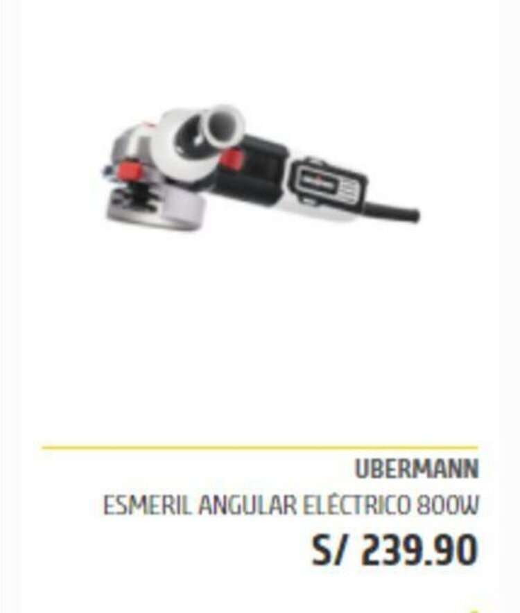 Ubermann - Esmeril Angular Electrico 800W oferta en Maestro