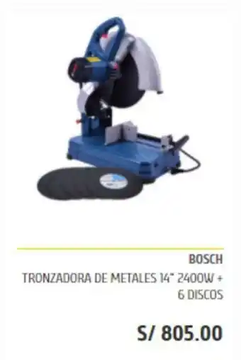 Maestro Bosch - Tronzadora de metales 14" 2400W + 6 Discos oferta