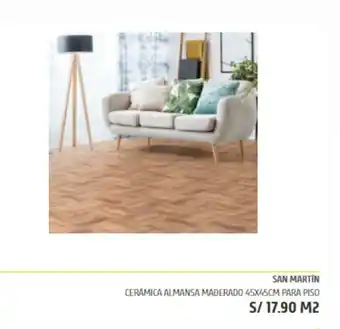 Maestro San Martin - Ceramica Almansa Maderado 45 x 45cm para Piso oferta