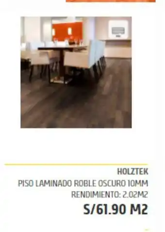 Maestro Holztek - Piso Laminado Roble Oscuro 10mm oferta