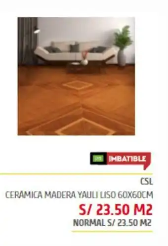 Maestro CSL - Ceramica Madera Yauli Liso 60 x 60cm oferta