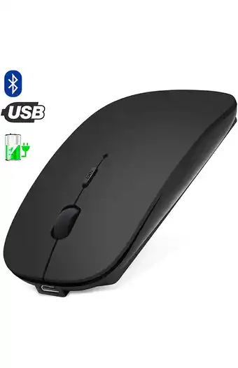 Tiendas EFE Mouse dual inalámbrico anava tec recargable - negro oferta