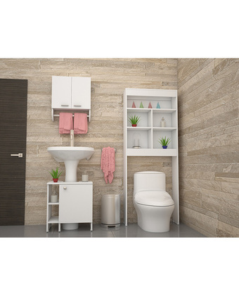 Tiendas EFE Combo tuhome botiquin bath 28 + optimizadores lavamanos 47-a + baño 20 - blanco oferta