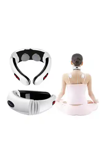 Tiendas EFE Masajeador de cuello haoqi recargable con electrodos oferta