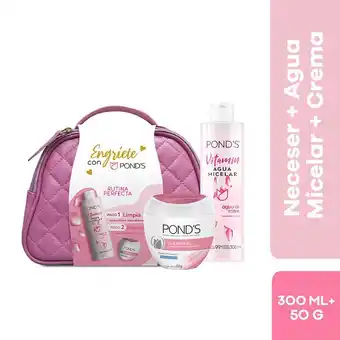 Tottus Ponds a mic agua de rosas 6x300ml+clar sec50gr oferta