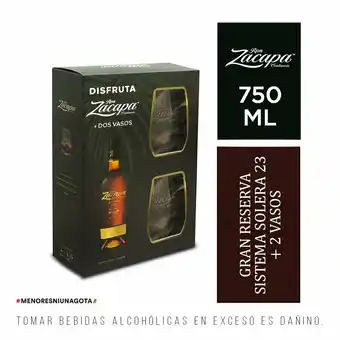 Tottus Pack ron 23 años + 2 vasos oferta