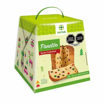 Tottus Paneton navidad en caja tottus x 900g oferta