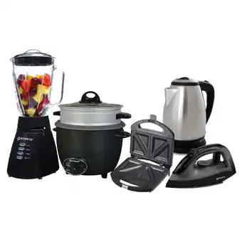 Tottus Combo licuadora + olla arrocera + plancha + hervidor + sanguchera - bl4125/rc6/ist101a/ke1712/eta600 oferta