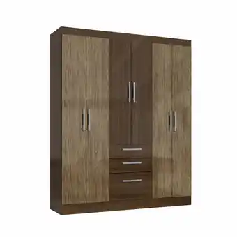 Tottus Ropero 7 puertas 2 cajones cacao wood oferta