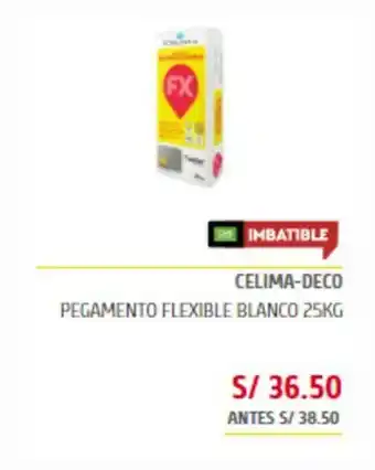 Maestro Celima-Deco - Pegamento Flexible Blanco 25kg oferta