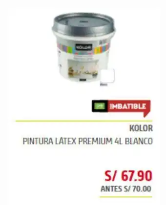Maestro Kolor - Pintura Latex Premium 4L Blanco oferta