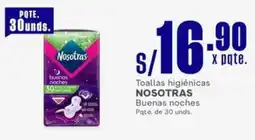 Makro Nosotras toallas higiénicas buenas noches oferta