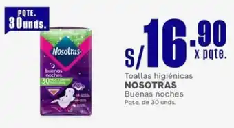 Makro Nosotras toallas higiénicas buenas noches oferta