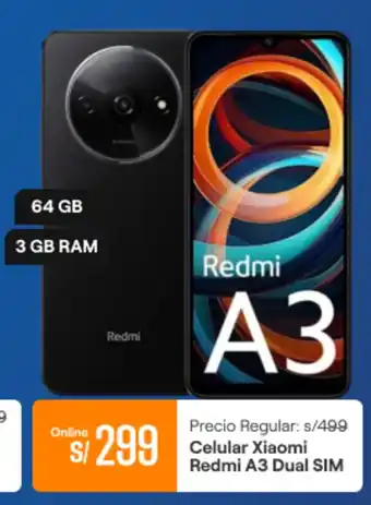 Promart Celular Xiaomi Redmi A3 Dual SIM oferta