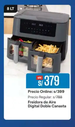 Promart Freidora de Aire Digital Doble Canasta oferta