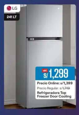Promart LG Refrigeradora Top Freezer Door Cooling oferta