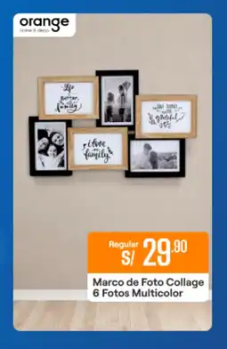 Promart Orange Marco de Foto Collage 6 Fotos Multicolor oferta