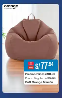 Promart Puff Orange Marrón oferta