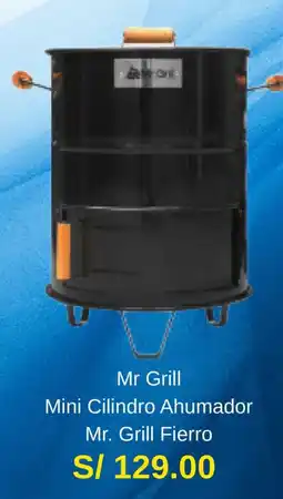 La Curacao Mini Cilindro Ahumador Mr. Grill Fierro oferta