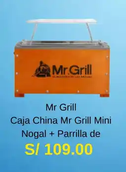 La Curacao Caja China Mr Grill Mini Nogal + Parrilla de oferta