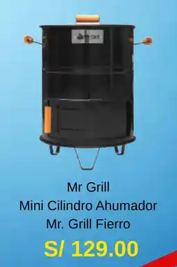 La Curacao Mini Cilindro Ahumador Mr. Grill Fierro oferta