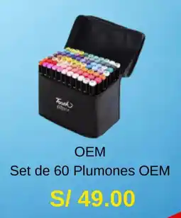 La Curacao Set de 60 Plumones OEM oferta
