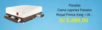 La Curacao Cama cajones Paraíso Royal Prince King + Al... oferta