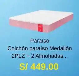 La Curacao Colchón paraíso Medallón 2 plz + 2 Almohadas oferta