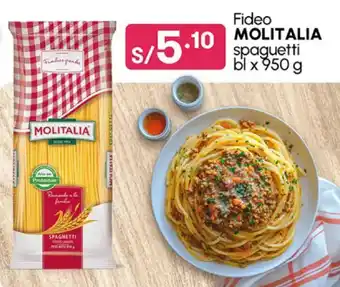 Plaza Vea Fideo MOLITALIA spaguetti bl oferta