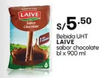 Plaza Vea Bebida UHT LAIVE sabor chocolate bl oferta